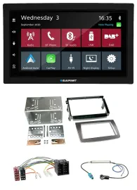 Blaupunkt 2DIN MP3 USB Bluetooth DAB Autoradio für Alfa Romeo Mito ISO 955 08-14