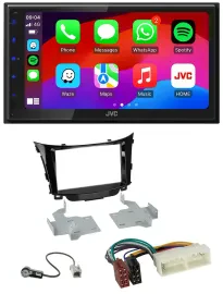 JVC Bluetooth USB MP3 2DIN DAB Autoradio für Hyundai I30 (ab 2017)