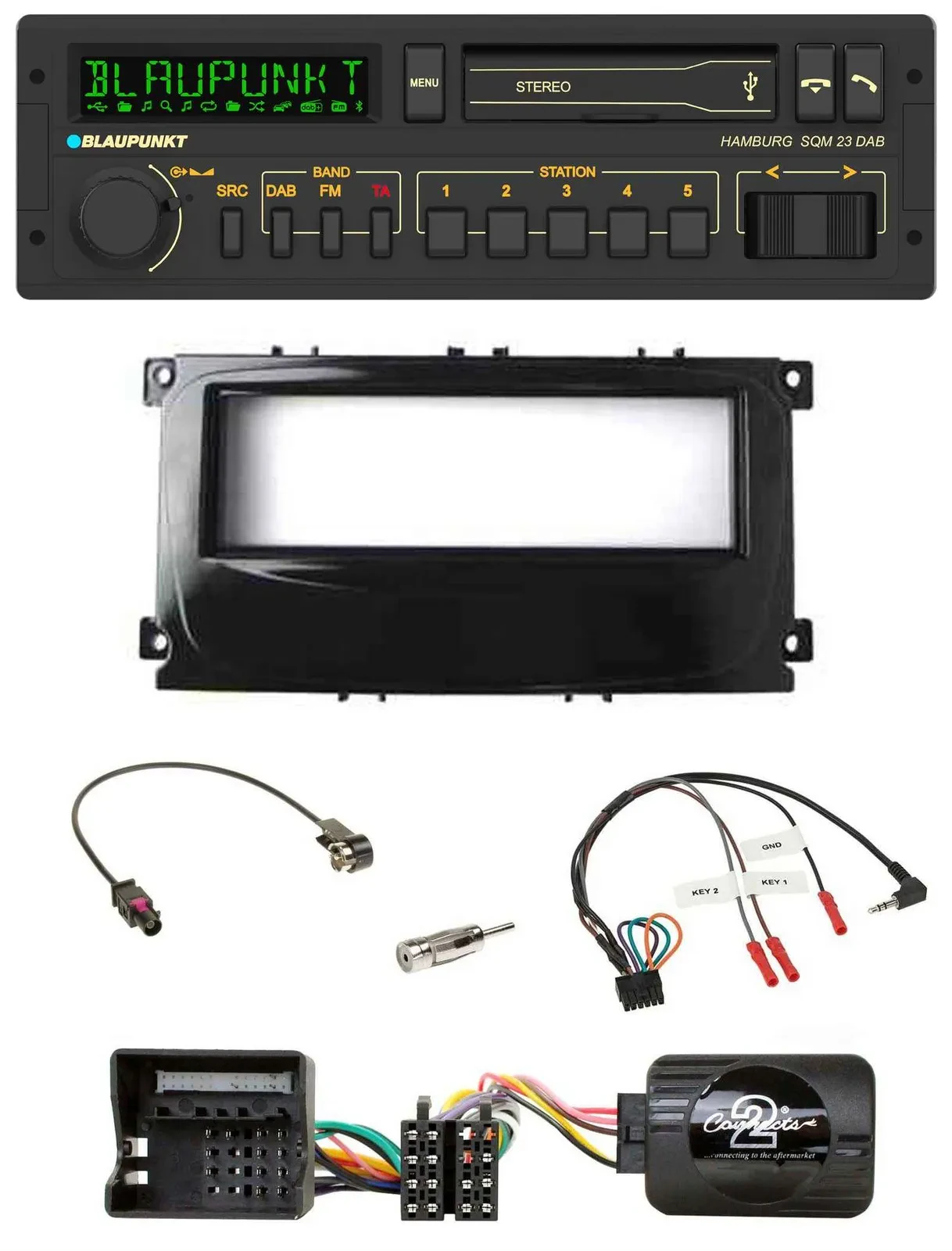 Blaupunkt USB DAB Bluetooth Lenkrad Autoradio für Ford Focus ab 07 Galaxy C-Max