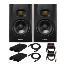 Adam Audio T7V 7 Inch Powered Studio Monitor with Pads and Cables