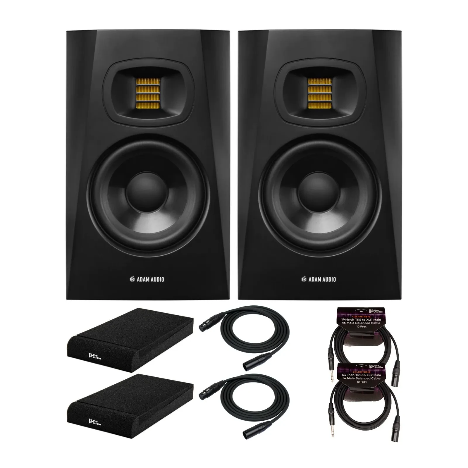 Adam Audio T7V 7 Inch Powered Studio Monitor with Pads and Cables