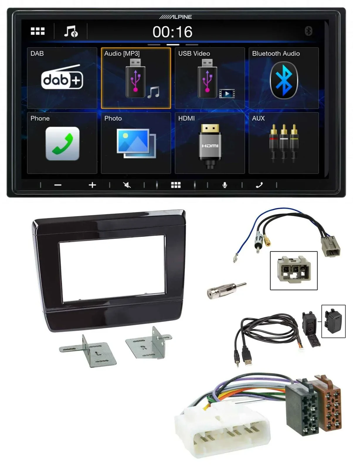 Alpine Bluetooth 2DIN MP3 DAB USB Autoradio für Isuzu D-Max 2020 2021 Klavierlac