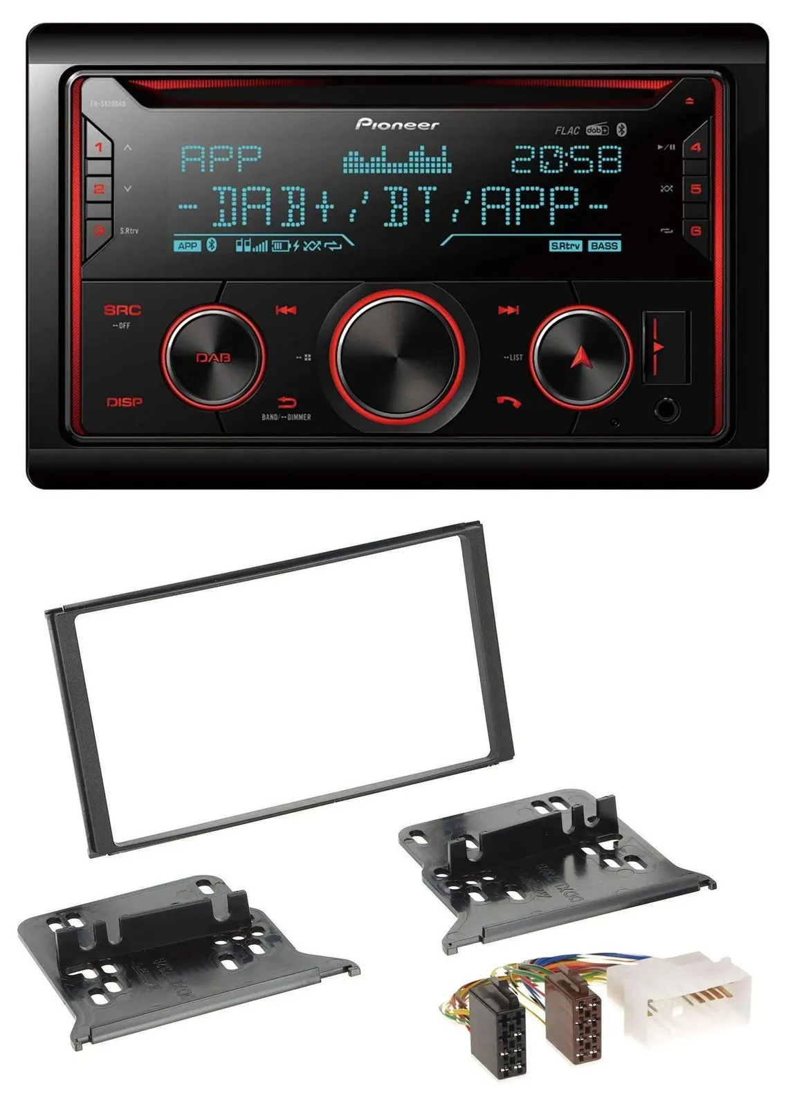 Pioneer 2DIN DAB MP3 Bluetooth USB CD Autoradio für Kia Sorento BL 2006-2009