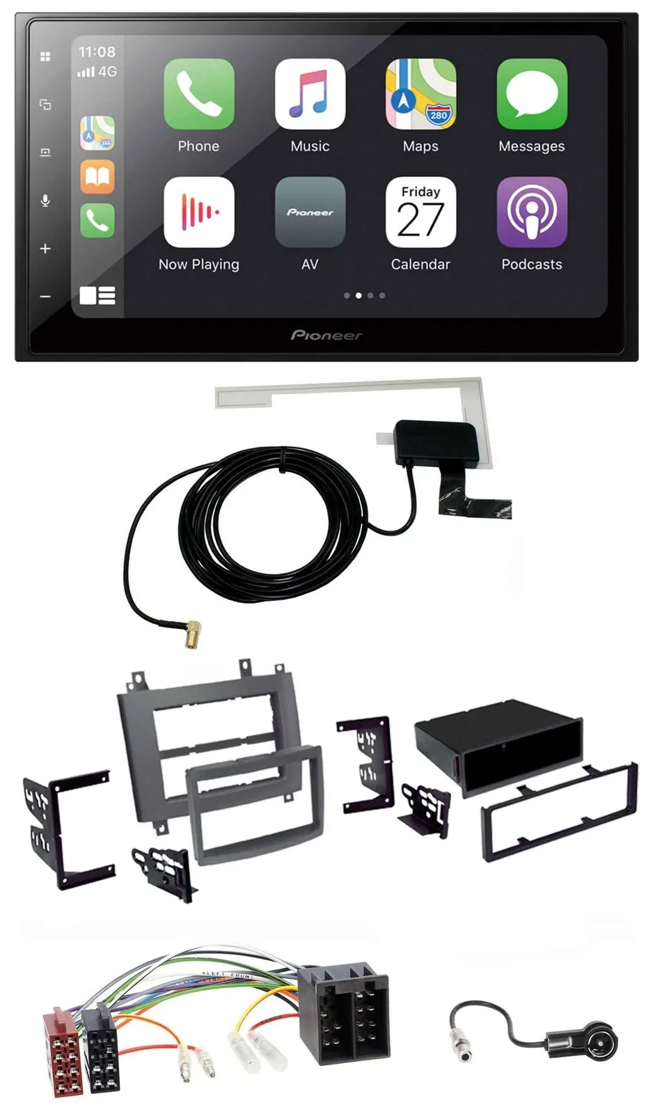 Pioneer USB MP3 2DIN Bluetooth DAB Autoradio für Cadillac CTS 2003-2007 SRX 2004