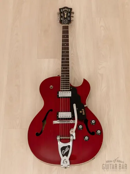 Полуакустическая электрогитара Guild Starfire III Thinline Hollowbody Cherry Red USA 1965 w/ HB-1, Case