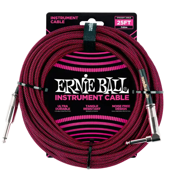 Инструментальный кабель Ernie Ball 6062 7.5м Braided Red