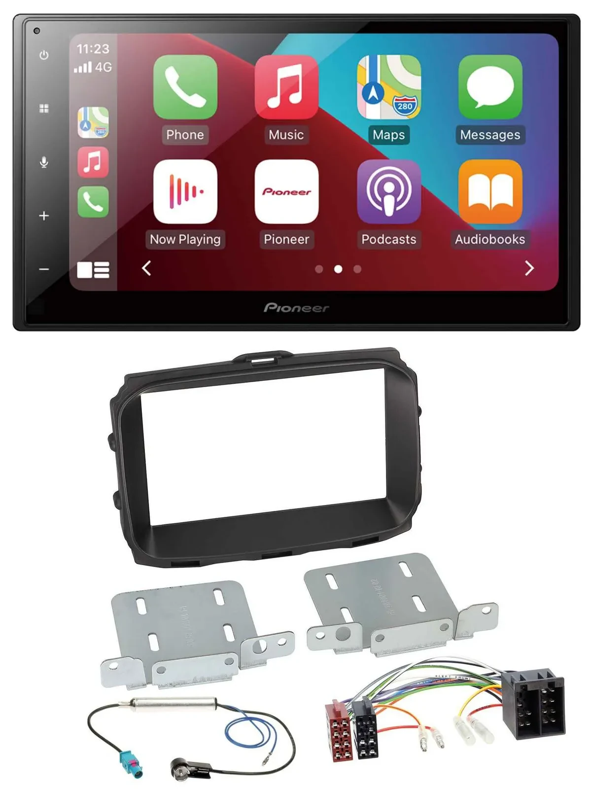 Автомагнитола Pioneer 2DIN, USB, MP3, DAB, Bluetooth для Alfa Romeo Giulietta (2013–2021), ISO