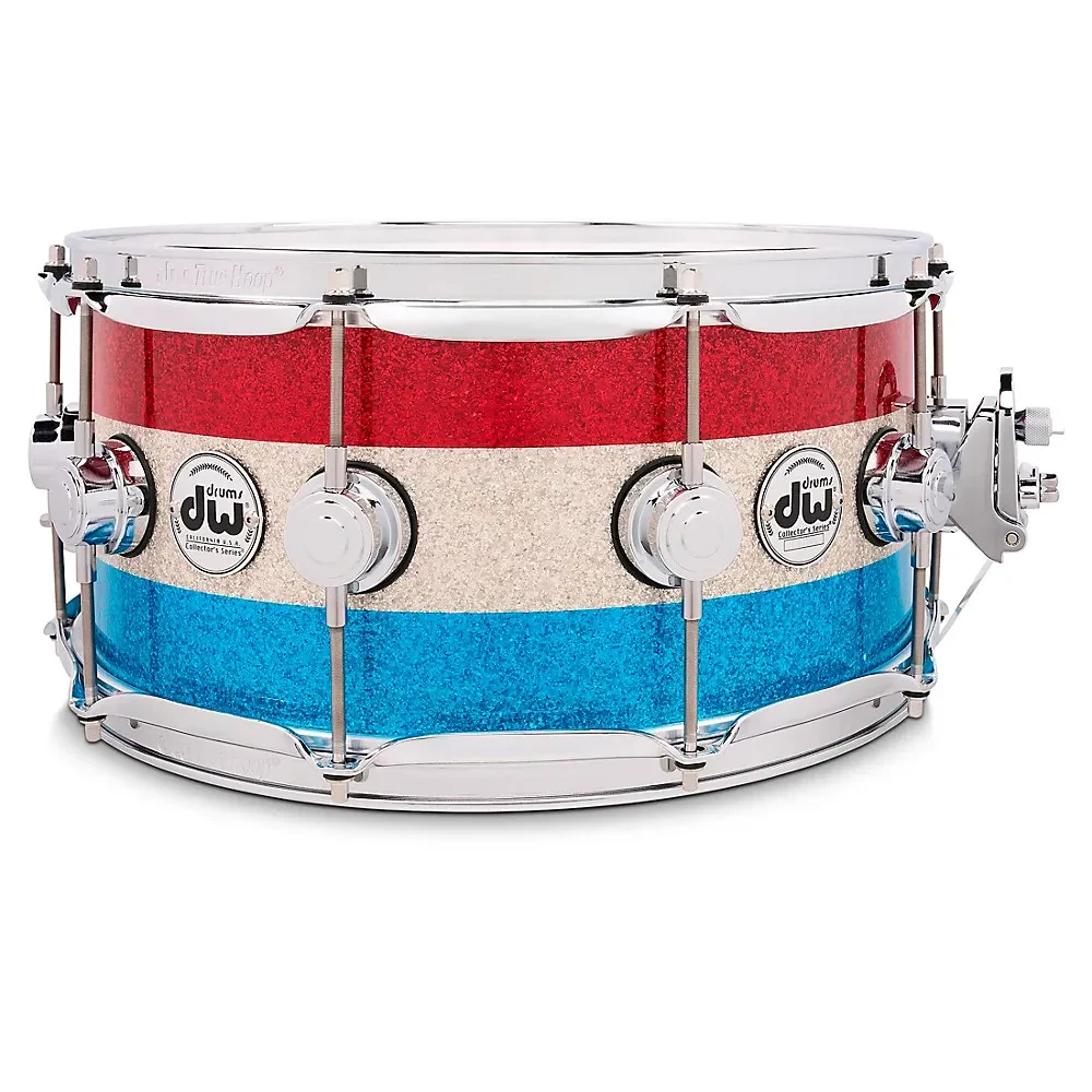 Малый барабан DW Collector's Series 333 Maple 14" x 6.5", цвет красный/белый/синий