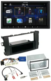 Alpine Bluetooth 2DIN Lenkrad DAB USB Autoradio für Toyota Auris 2011-2012 schwa