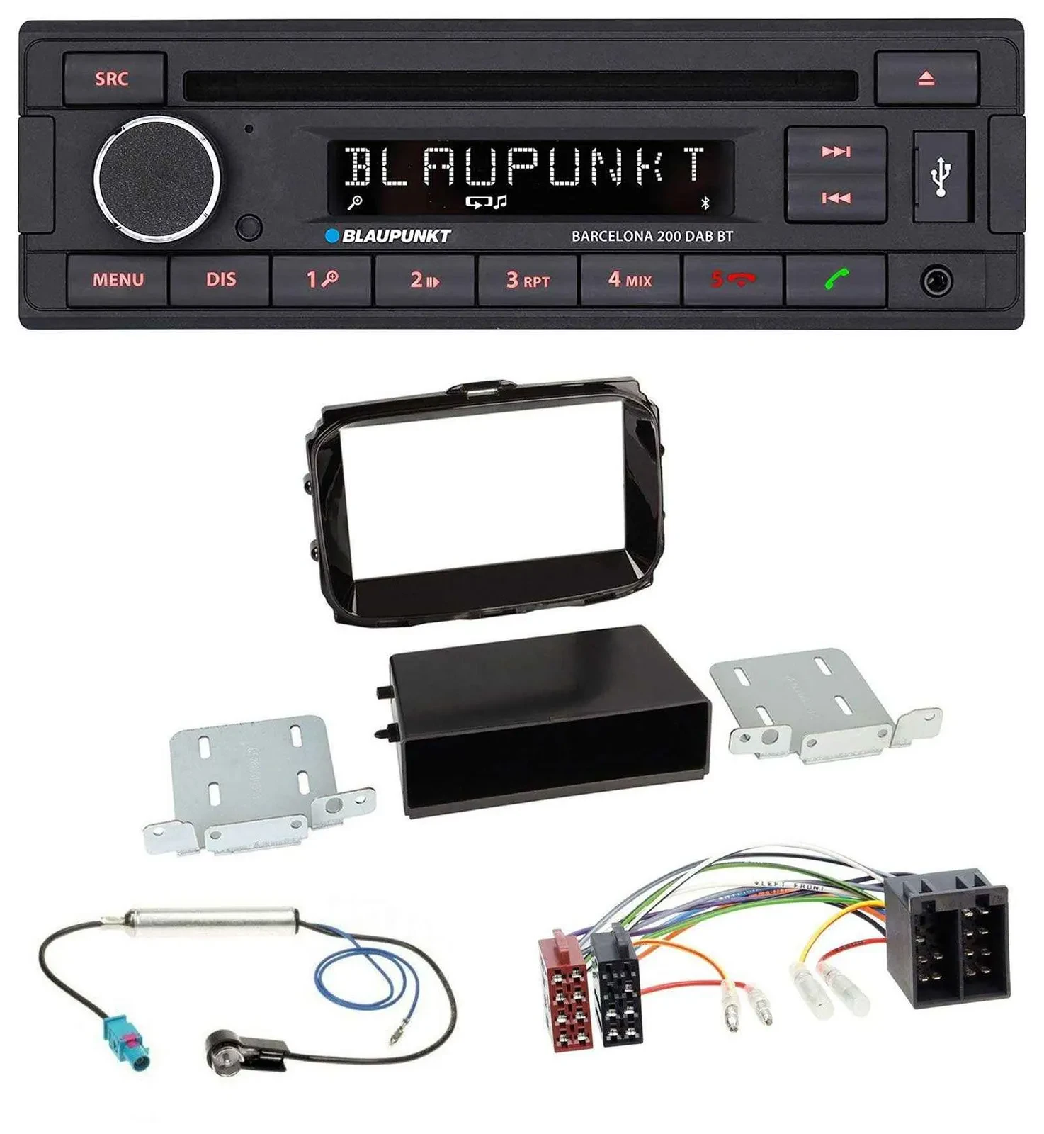 Blaupunkt USB DAB CD Bluetooth MP3 Autoradio für Alfa Giulietta ab 2013 ISO pian