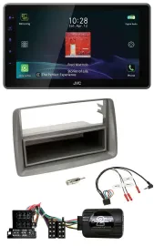 JVC DAB Lenkrad Bluetooth USB Autoradio für Fiat Panda 04-10 169 grau