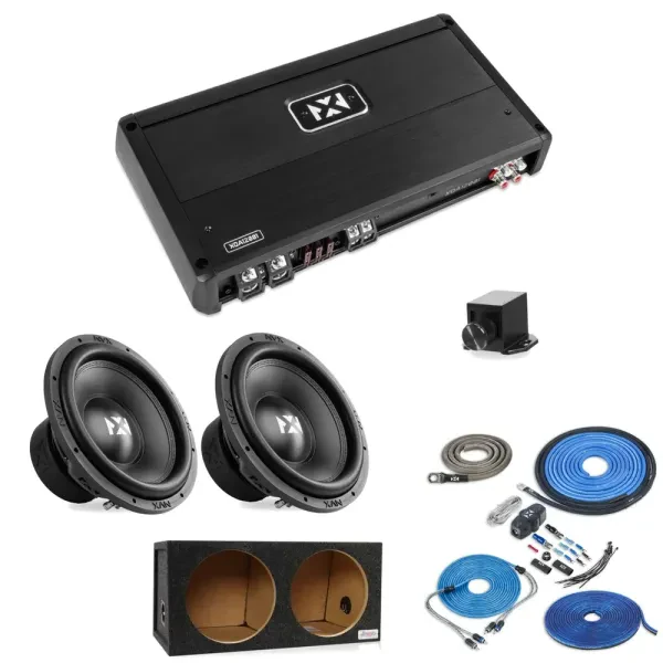 NVX 1200W Mono Amp with kit and Subwoofer in a box (Sealed)