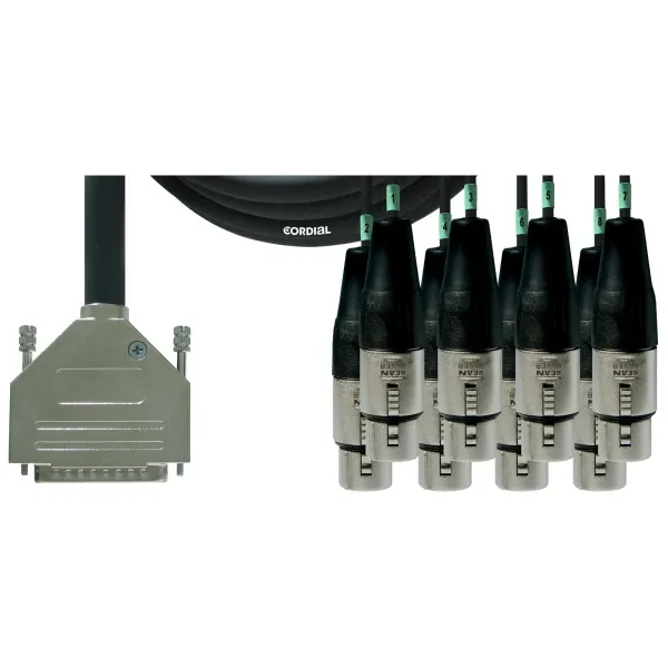 Мультикор Cordial CFD 3 DFT D-Sub Tascam Black 3 м