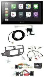 Pioneer USB Lenkrad 2DIN Bluetooth DAB Autoradio für Kia Rio 11-15 UB anthrazit
