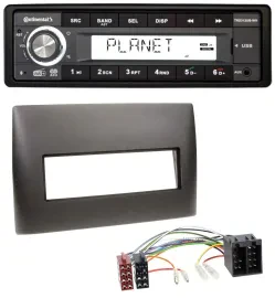 Continental USB 1DIN AUX DAB MP3 Autoradio für Fiat Stilo (192, 2001-2008)