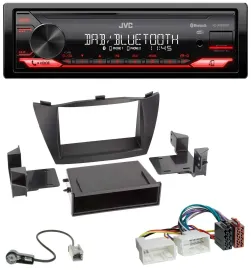 Автомагнитола для Hyundai ix35 (LM, 2010–2013) JVC Bluetooth, USB, DAB, MP3