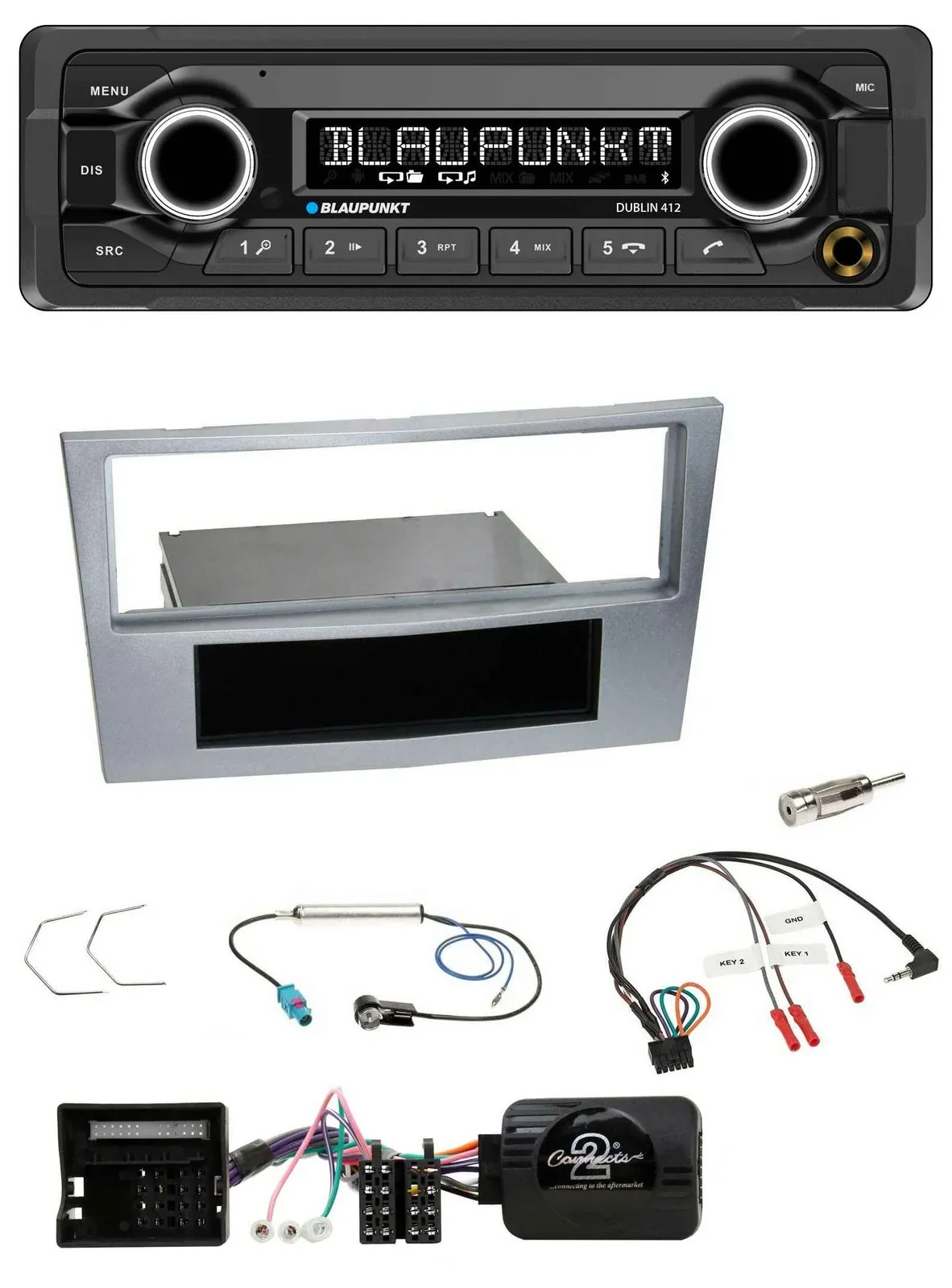 Автомагнитола Blaupunkt MP3 Bluetooth USB для Opel Astra H/Zafira B/Corsa D с поддержкой управления на руле