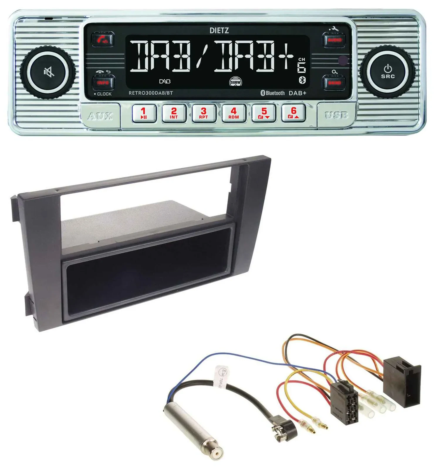 Dietz Bluetooth MP3 DAB USB Autoradio für Audi A6 C5 2001-2005 Symphony ISO