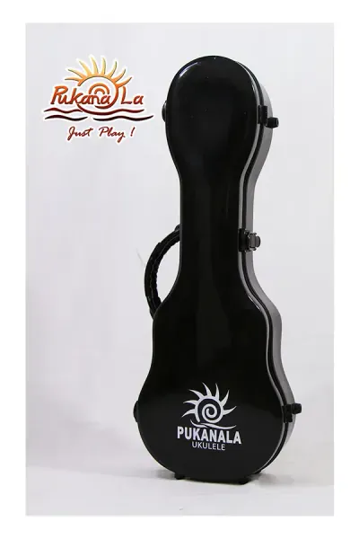 PukanaLa Model FG-C-BK Black Concert Ukulele Fiberglass Hardshell Case