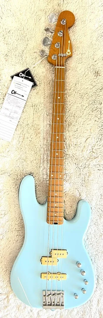 Charvel Pro-Mod San Dimas Bass PJ IV, Caramelized Maple Neck, Sonic Blue