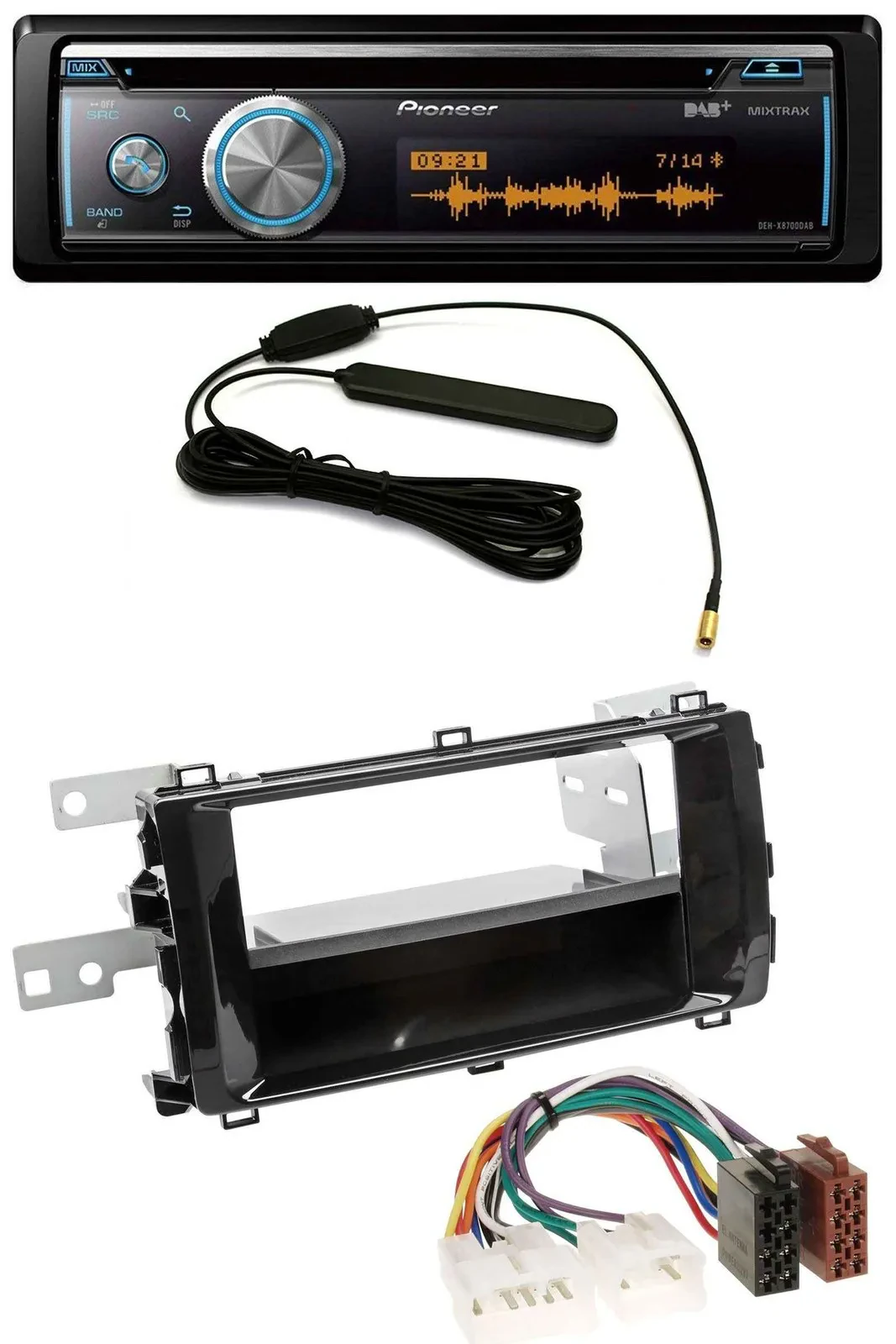 Автомагнитола Pioneer CD/USB/Bluetooth/DAB/MP3 для Toyota Auris (с 2013), черный