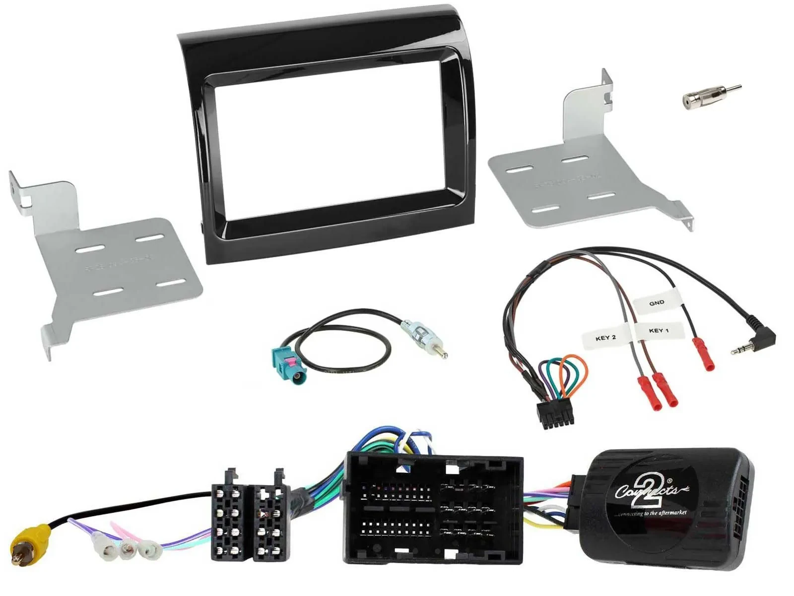 Автомагнитола ACV 2 DIN для Citroen/Fiat/Peugeot (2016–2021) с адаптером рулевых кнопок