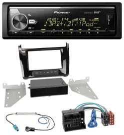Pioneer Bluetooth USB DAB MP3 Autoradio für VW Polo (ab 14) - piano-schwarz