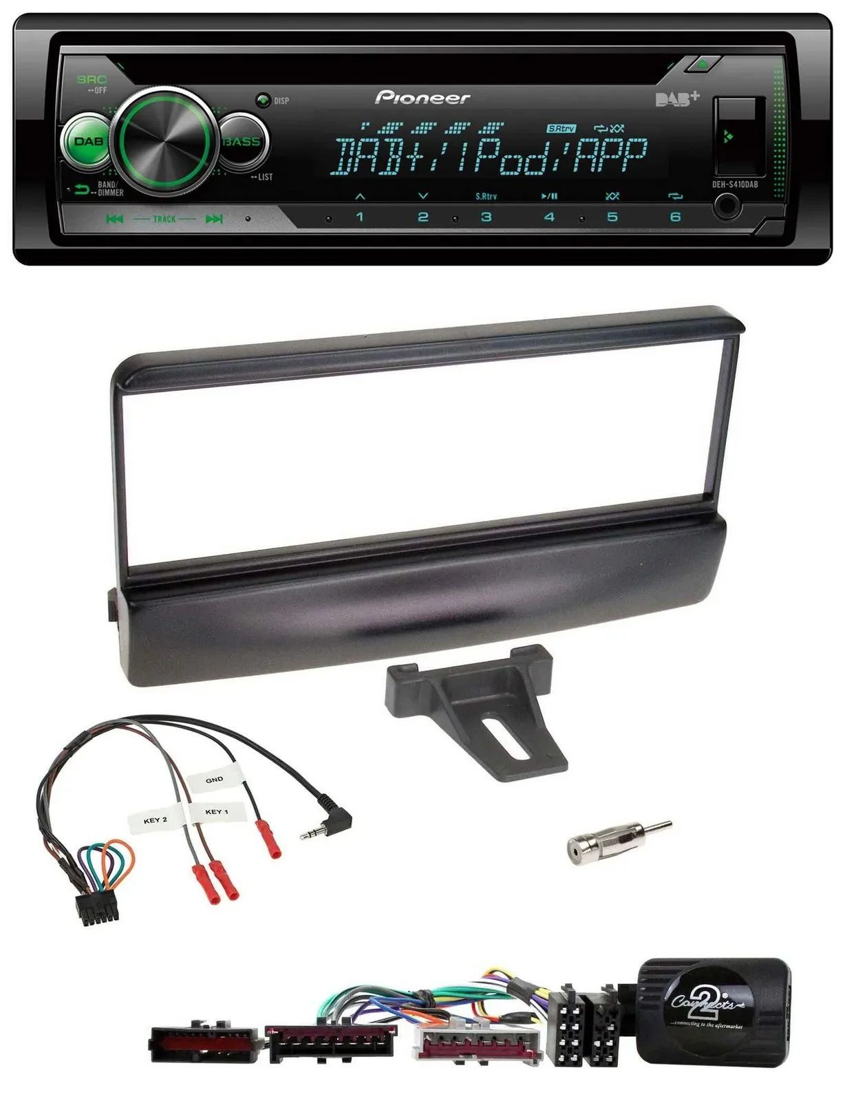 Автомагнитола Pioneer CD USB MP3 DAB для Ford Escort/Focus черная