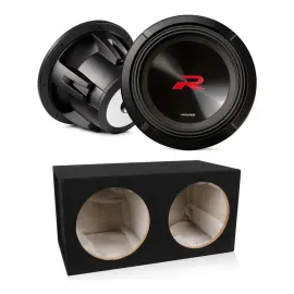 Alpine R2-W12D4 750W 12" Dual 4-Ohm Subwoofers with Dual Enclosure
