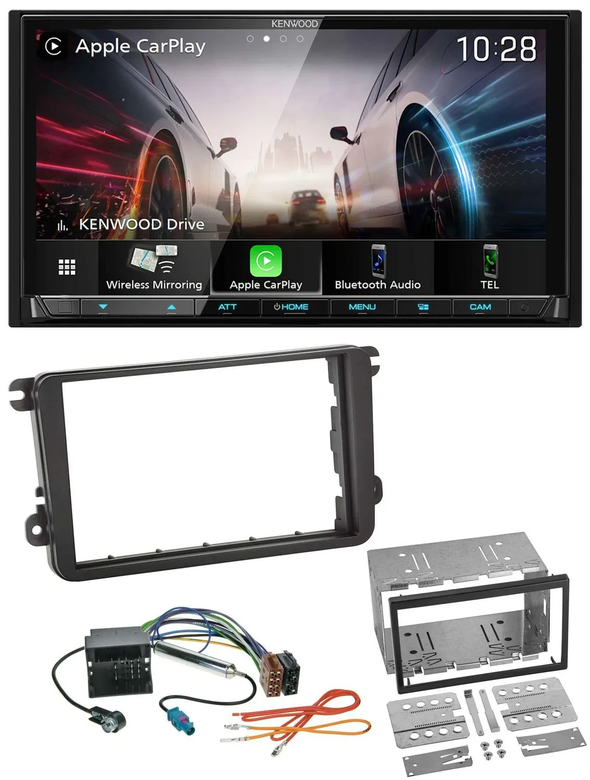 Kenwood MP3 2DIN USB DAB Bluetooth Autoradio für VW Sharan ab 10 Tiguan ab 07 To