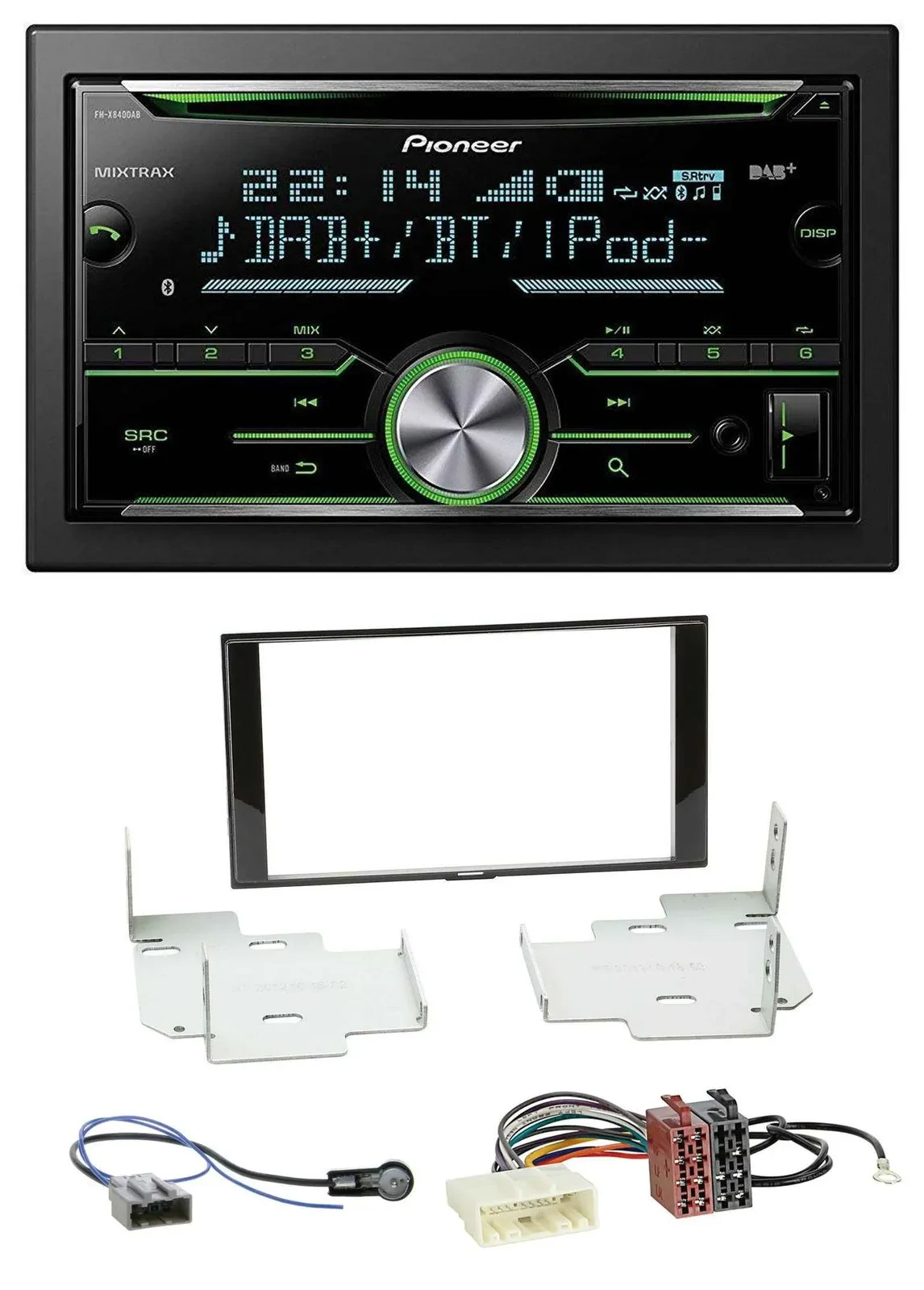 Автомагнитола Pioneer 2DIN Bluetooth DAB USB CD для Nissan Micra/Note (с 2013)