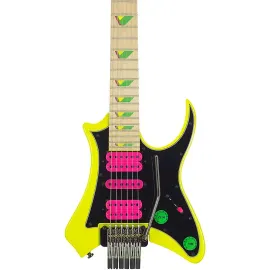 Электрогитара Traveler Guitar Vaibrant Deluxe V88XHL Electric Yellow, headless, HSH, 25.5", 24 лада, с чехлом