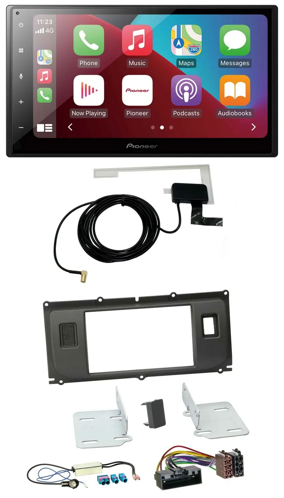 Pioneer USB Bluetooth DAB MP3 2DIN Autoradio für Land Rover Evoque Blindstopfen