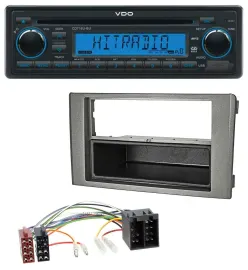 Автомагнитола для Iveco Daily (2006–2014) VDO 1-DIN, CD/USB/AUX, MP3, тёмно-серый