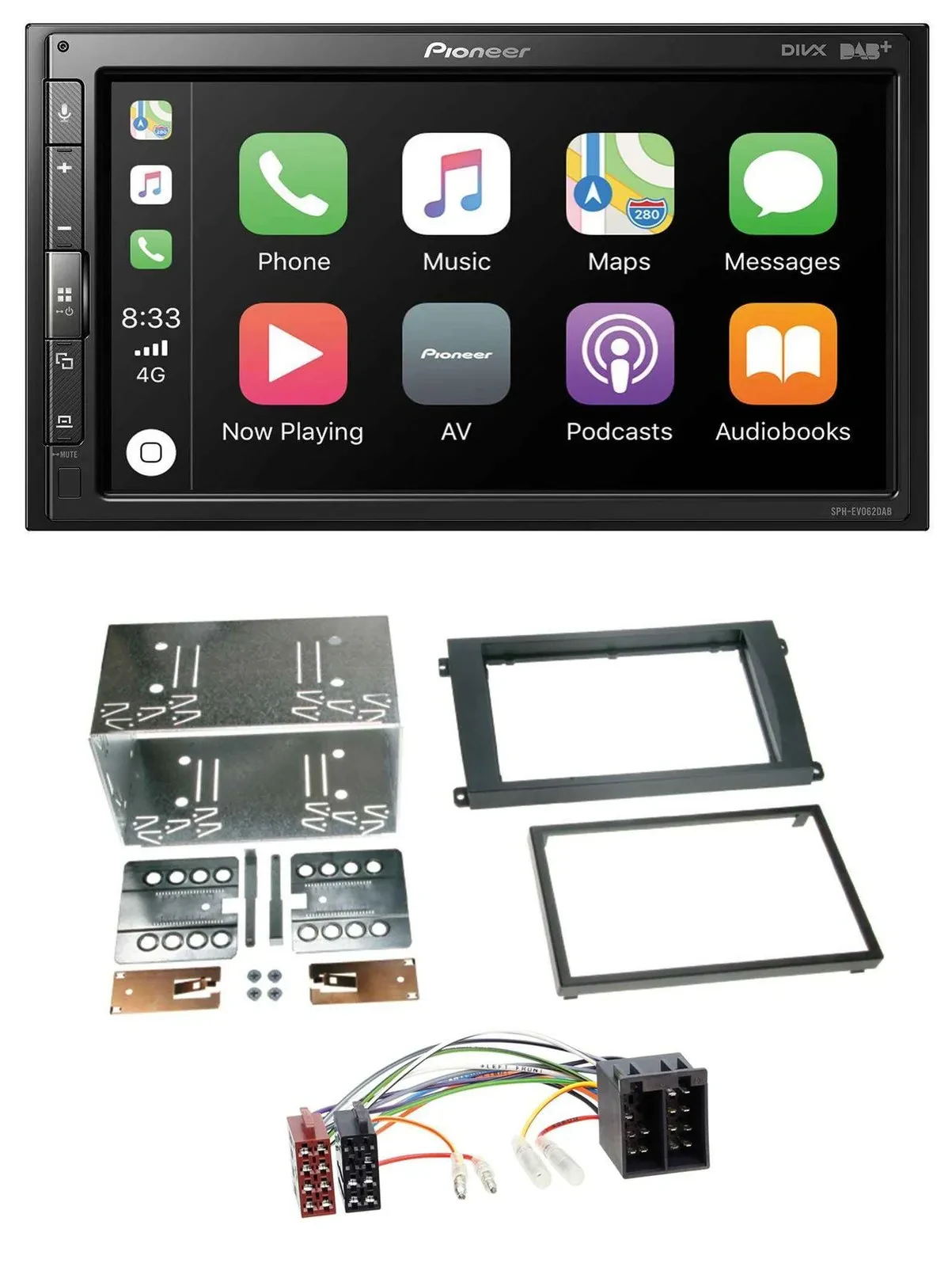 Pioneer USB MP3 DAB 2DIN Bluetooth Autoradio für Porsche Cayenne 2002-2007