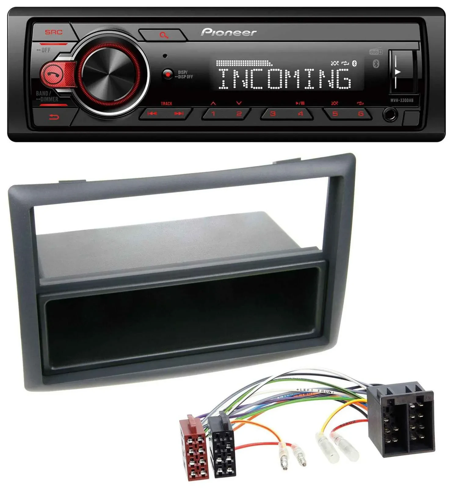 Pioneer Bluetooth USB DAB MP3 Autoradio für Renault Megane Scenic ab 07 schwarz