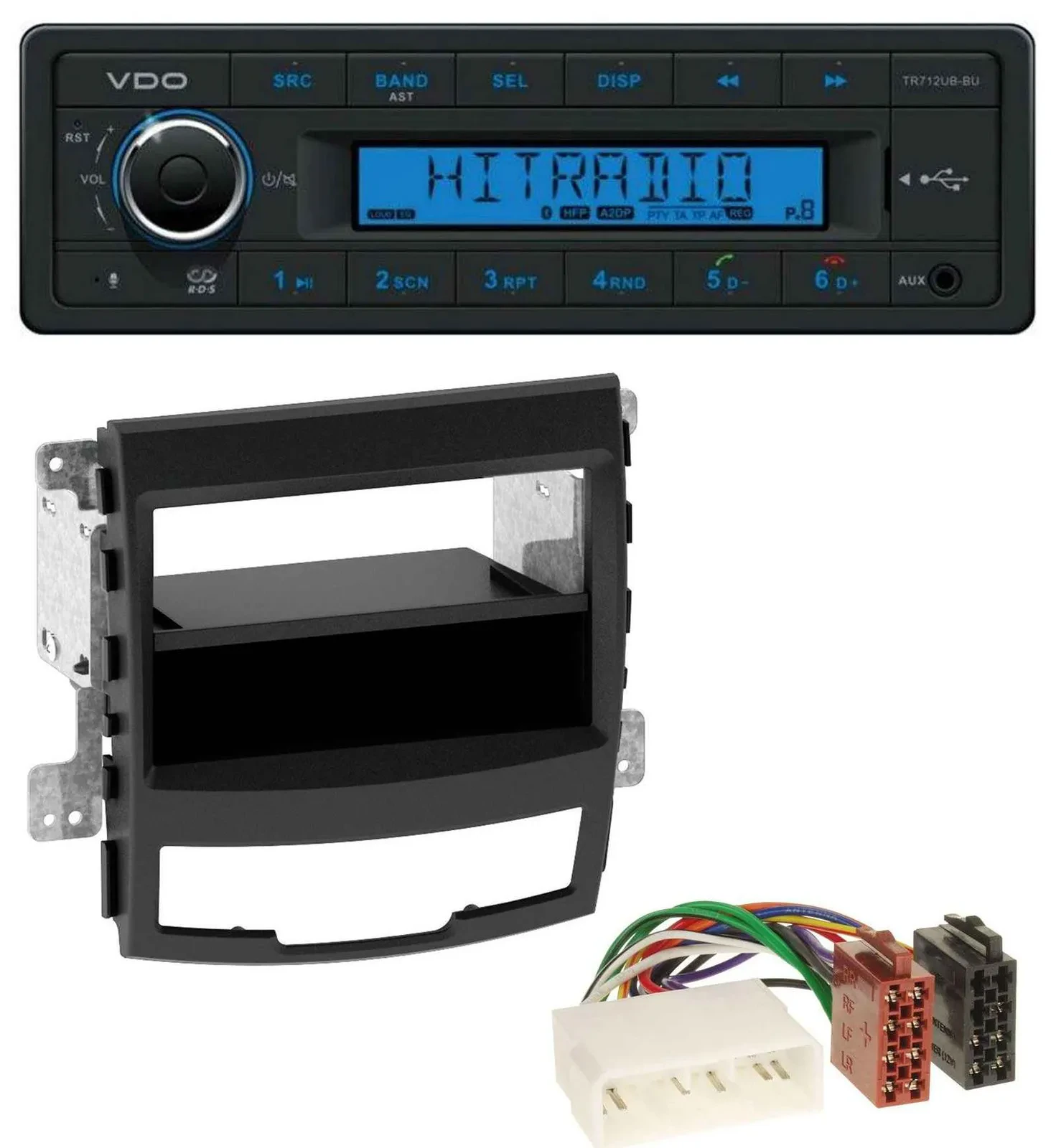 VDO Bluetooth AUX USB MP3 Autoradio für SsangYong Korando CK 2010-2013