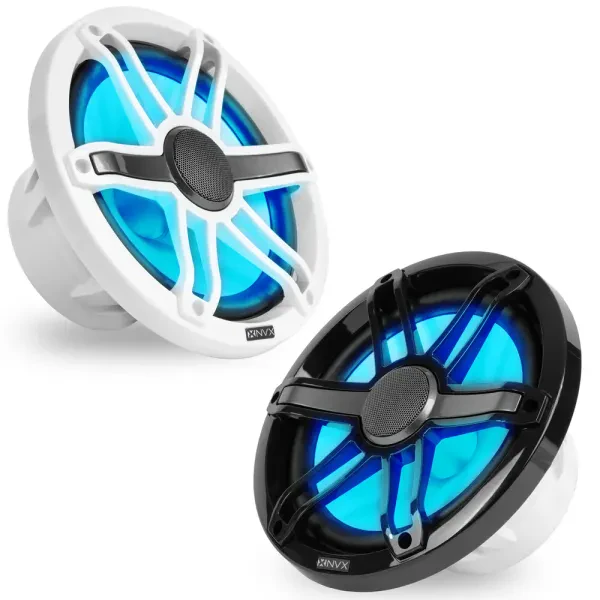 NVX MVSP8 8" V-Series 2-Way Marine Speakers with LED Lighting