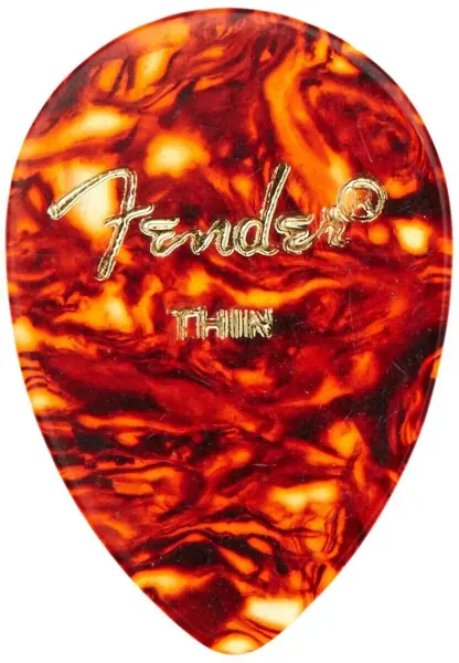 Genuine Fender 358 Shape Tortoise Shell Guitar Picks - 72-Pack / 1/2 Gross, THIN