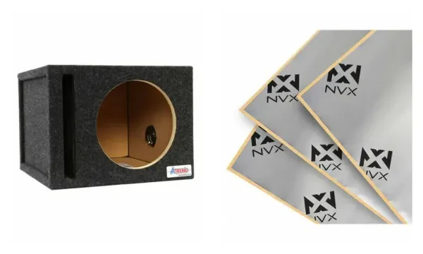 Atrend 10SQV 10" Vented Subwoofer Enclosure w/ Sound Damping Kit