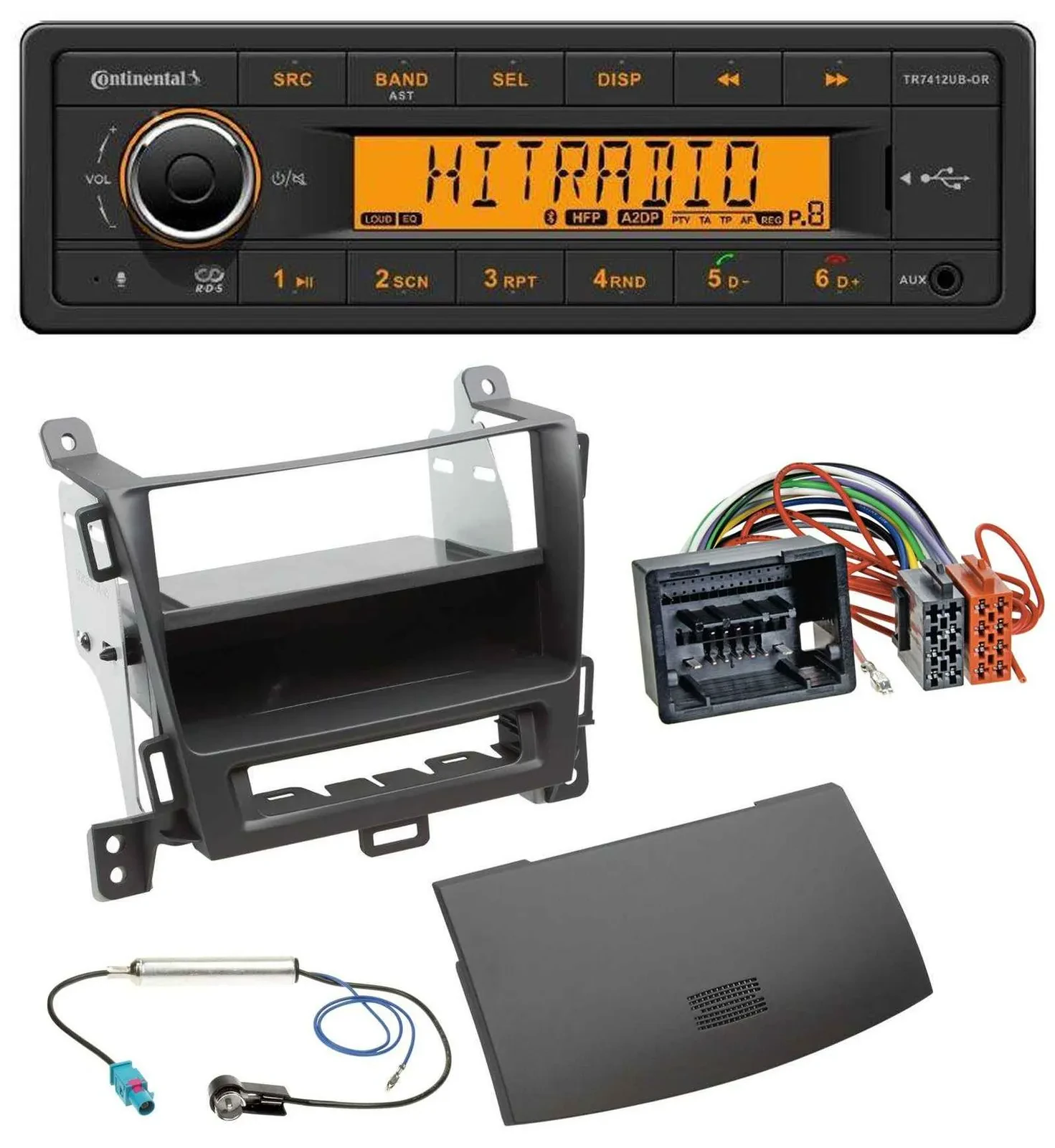 Continental MP3 Bluetooth AUX USB Autoradio für Opel Zafira Tourer ab 12 jet bla