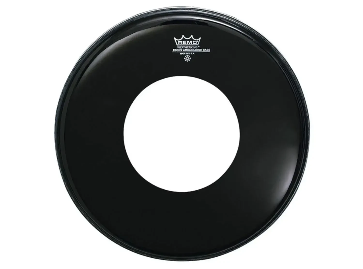 Пластик для бас-барабана Remo Ambassador Ebony 24" с предвырезанным центральным отверстием