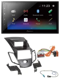 Автомагнитола для Ford Fiesta 2008–2010 Pioneer 2-DIN USB Bluetooth DAB черная
