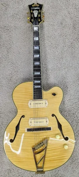 D'Angelico Excel 59 Hollowbody Electric Guitar w/Case, Natural DAE59NACGT #1