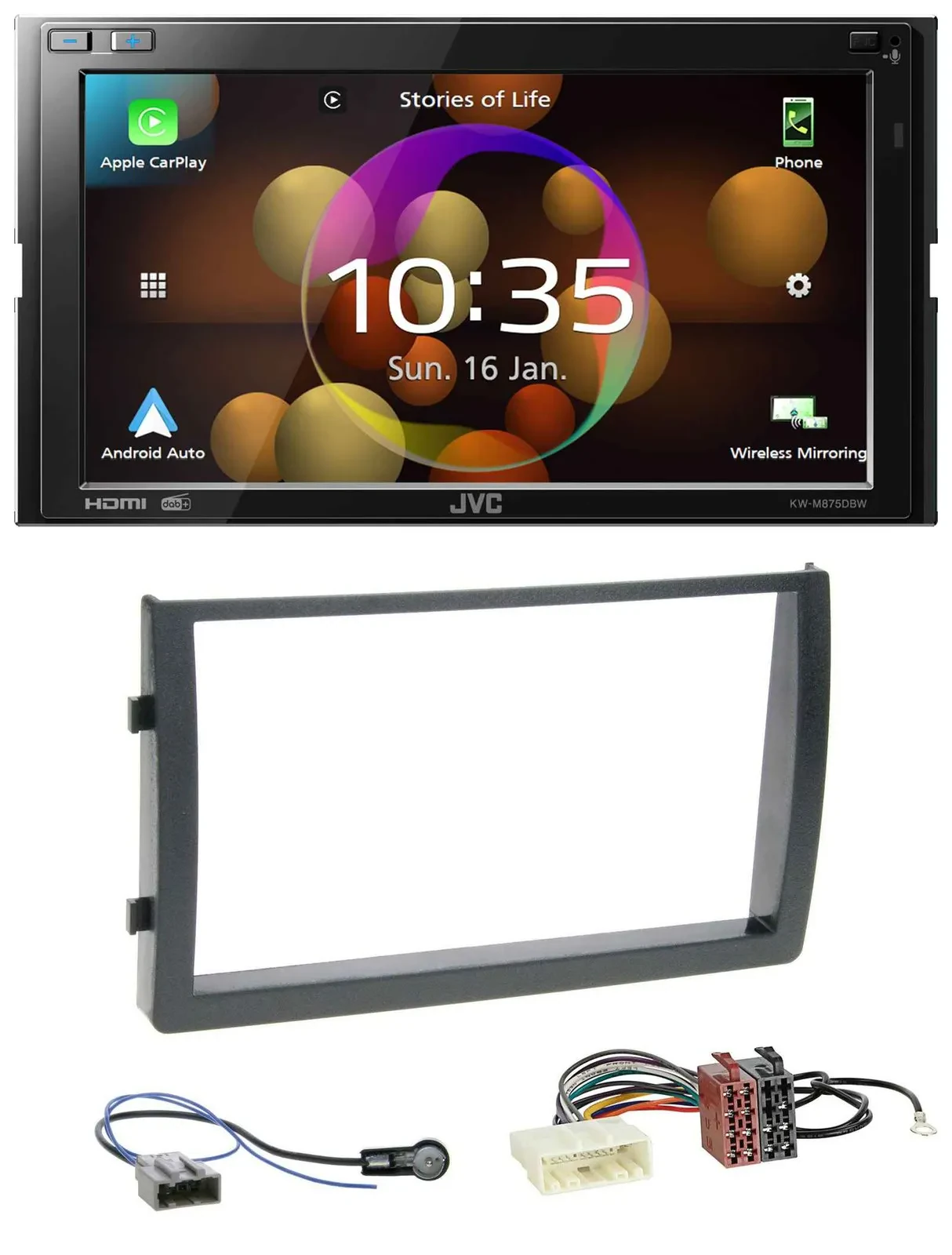 JVC DAB MP3 2DIN Bluetooth USB Autoradio für Nissan Altima L31 2005-2006