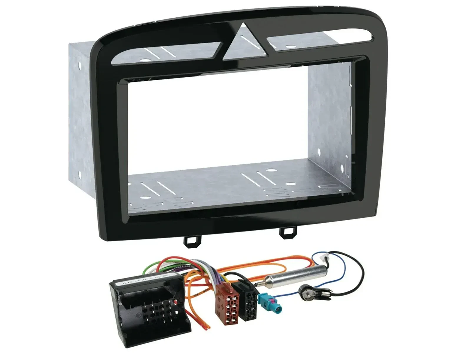 Einbauset Doppel DIN Autoradio für Peugeot 308 SW CC 09-14 schwarz