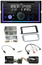 JVC Lenkrad USB 2DIN DAB Bluetooth CD Autoradio für Ford Mondeo S-Max 07-14 Prof