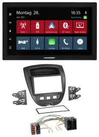 Автомагнитола Blaupunkt 2DIN, Bluetooth, DAB, USB, MP3 для Citroen C1 / Toyota Aygo / Peugeot