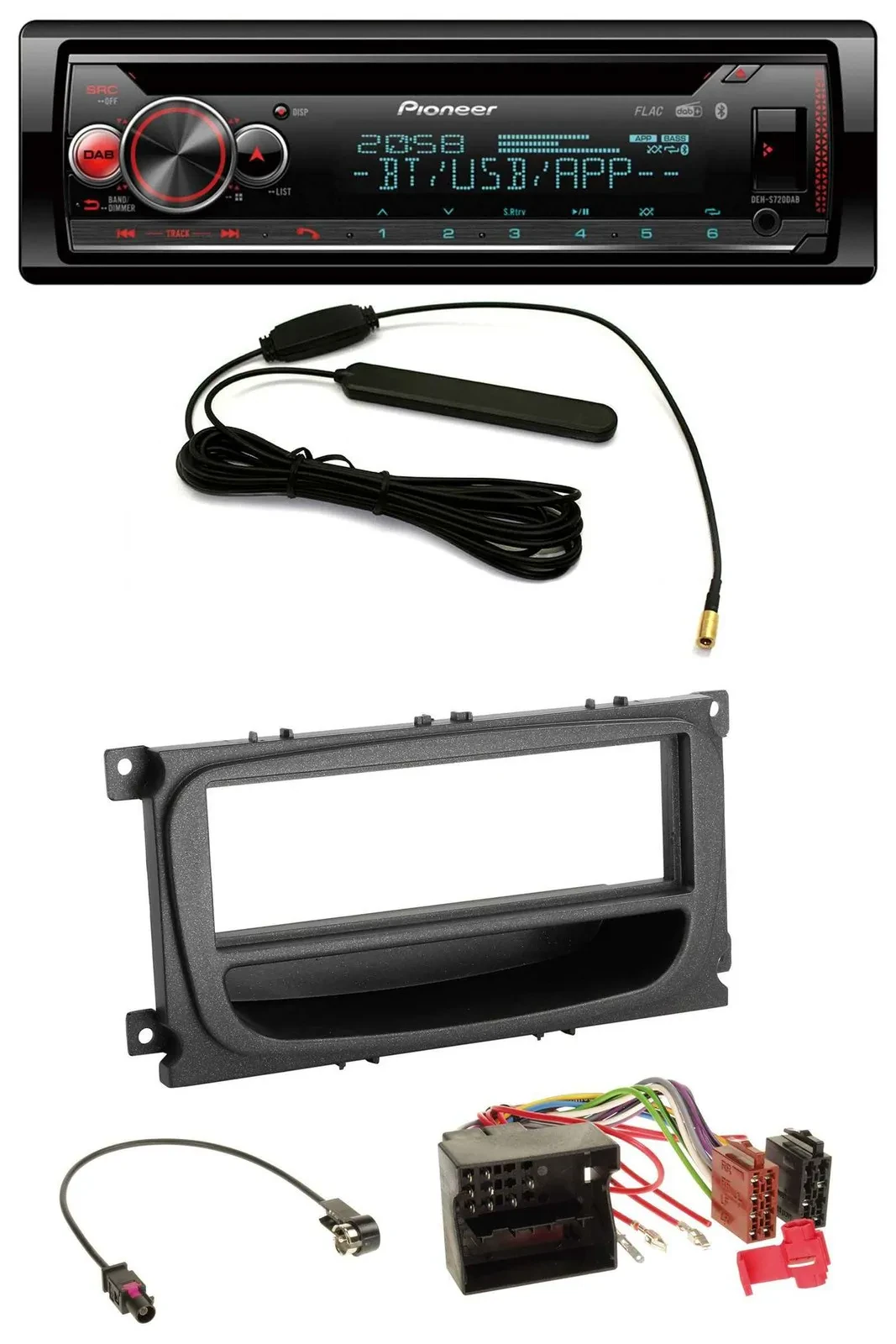 Автомагнитола для Ford Mondeo/S-Max (2007–2014) Pioneer USB, DAB, MP3, Bluetooth, CD