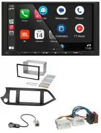 JBL MP3 DAB Bluetooth USB 2DIN Autoradio für Kia Picanto ab 11 Start-Stop